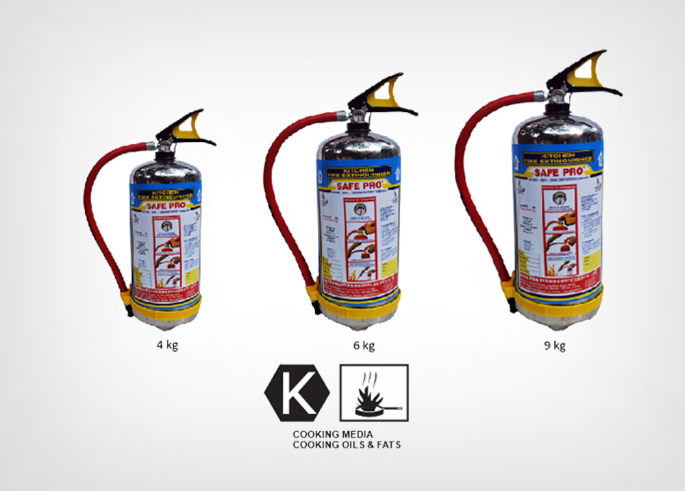 WET CHEMICAL CLASS-K FIRE EXTINGUISHERS 2kg, 4kg, 6kg fire extinguishers